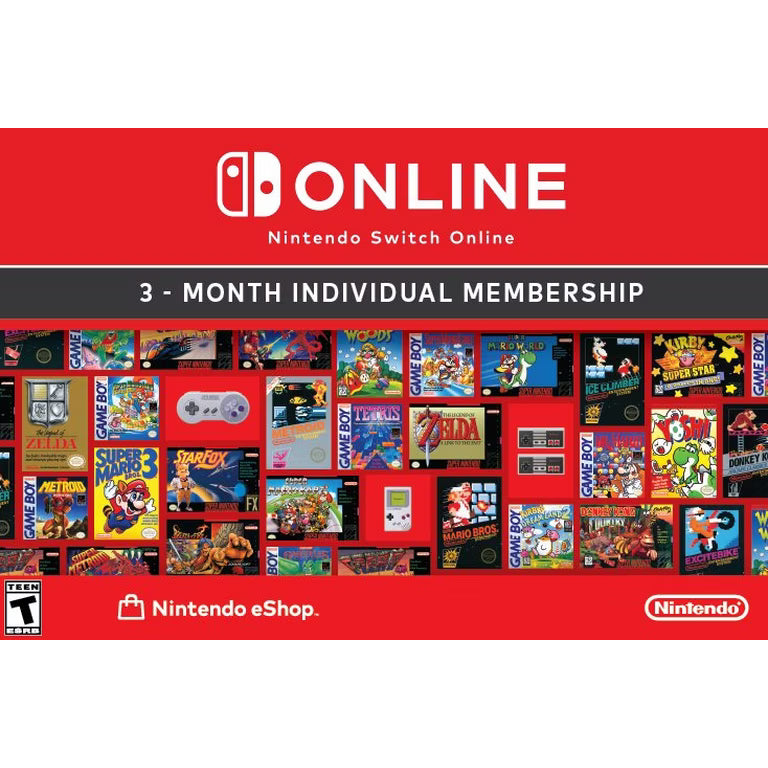 Nintendo Switch Online 3 Months Individual Membership USA