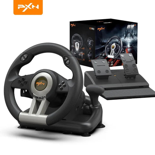 PXN-V3 Pro 180° Competition Racing Steering Wheel with Pedal.