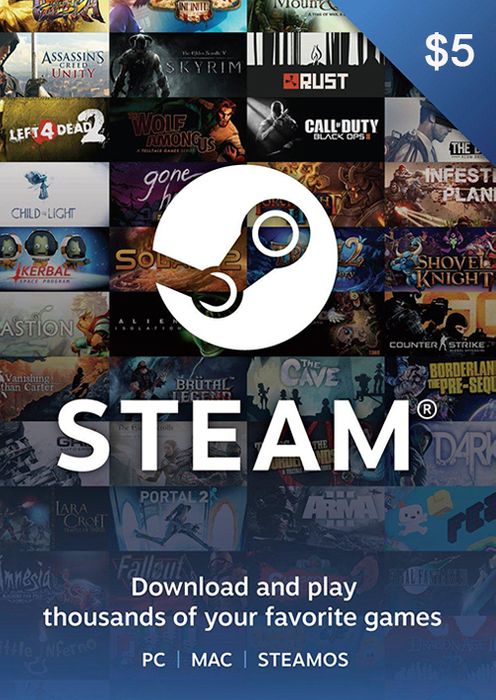 Steam Gift Card $ USD GLOBAL