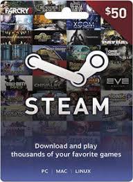 Steam Gift Card $ USD GLOBAL