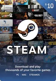 Steam Gift Card $ USD GLOBAL
